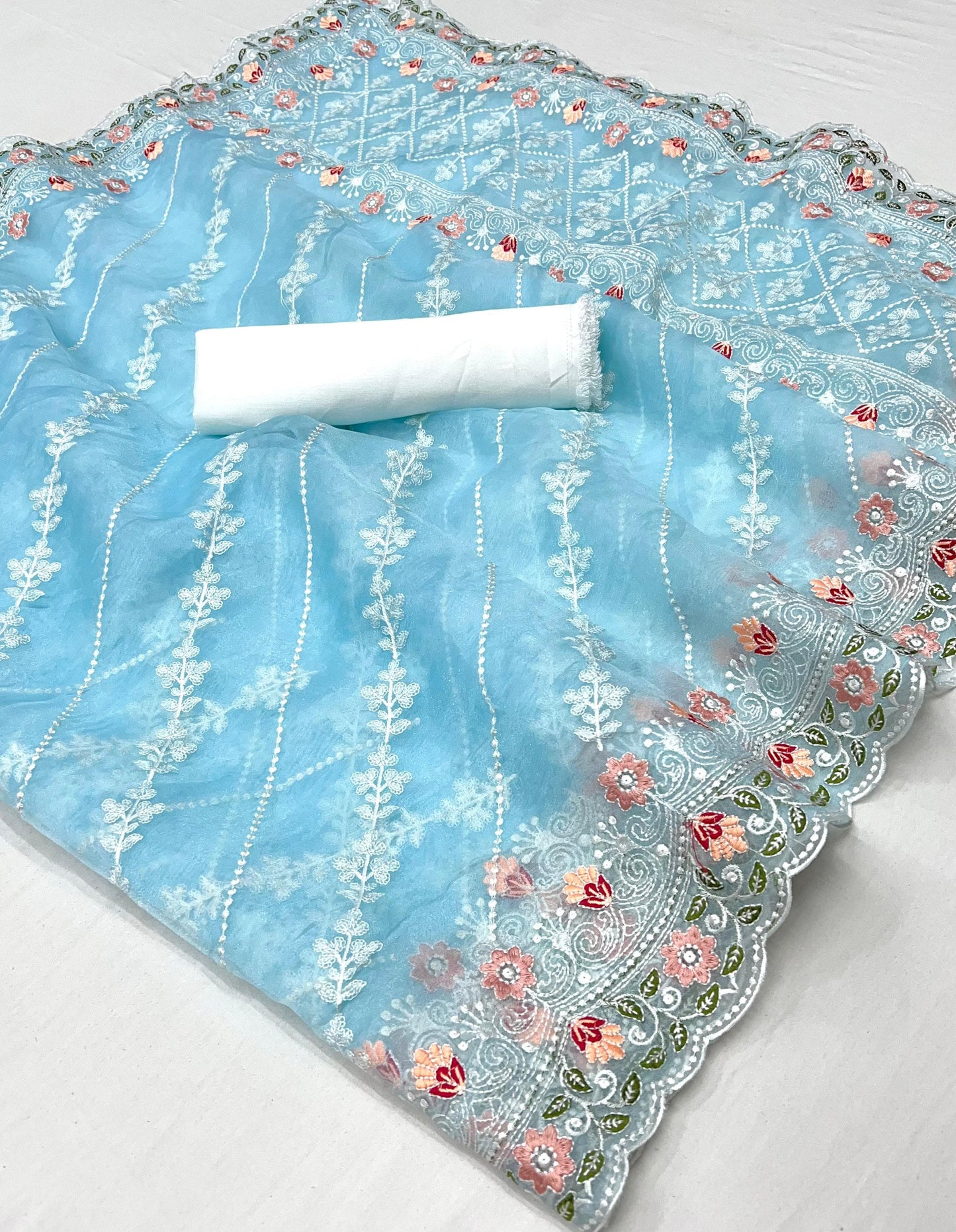 Kayatri New Pure Organza Embroidery Saree