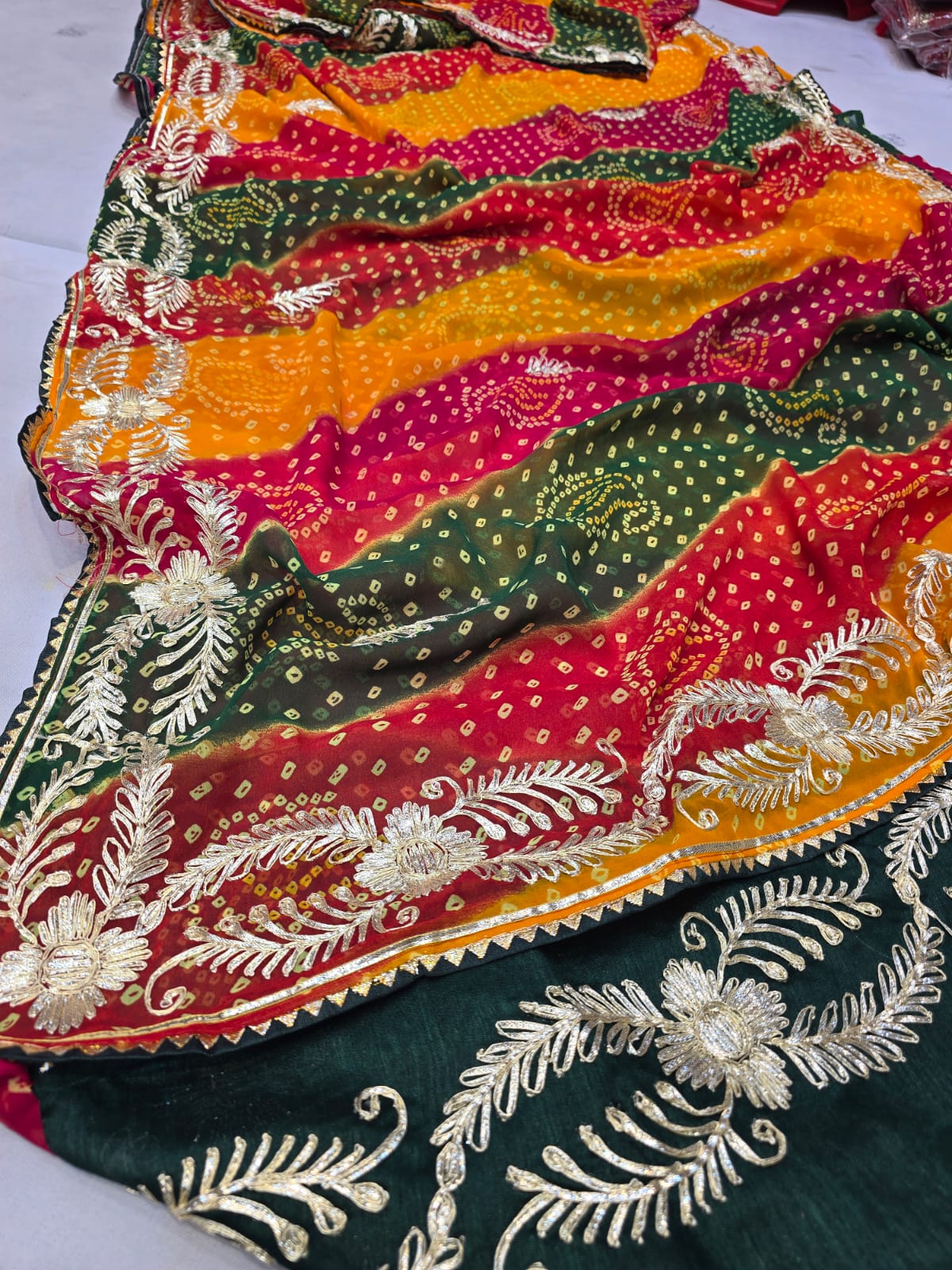 Kayatri New 60 Garm Georgette Kacha Gota Work Saree