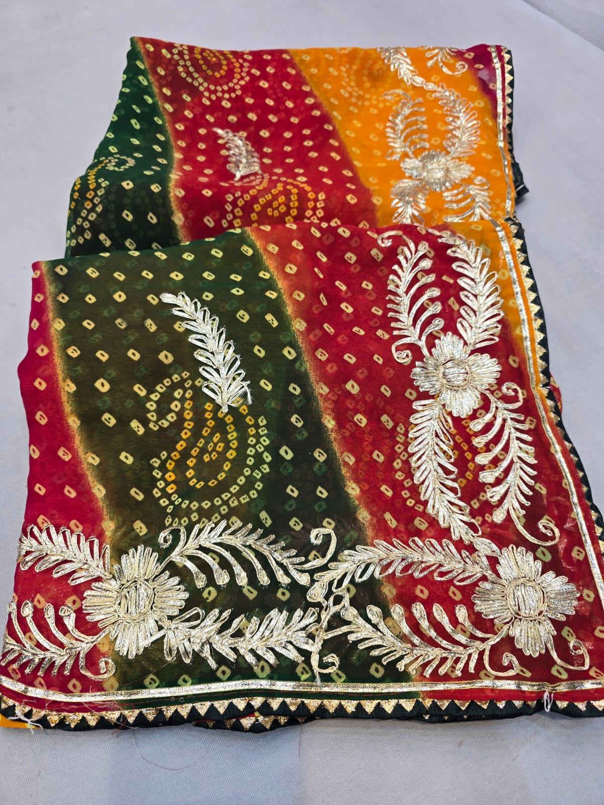 Kayatri New 60 Garm Georgette Kacha Gota Work Saree