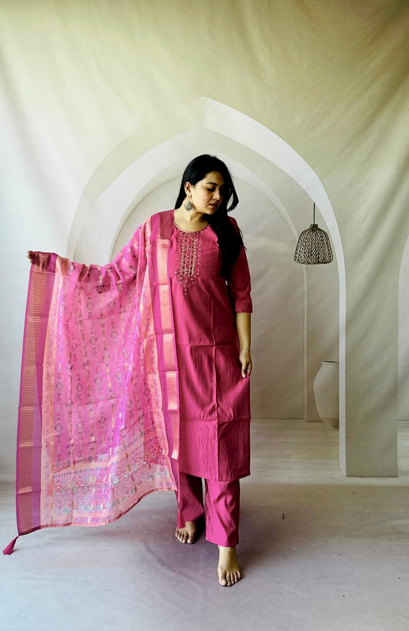 Kayatri New Designer Roman Silk Suit