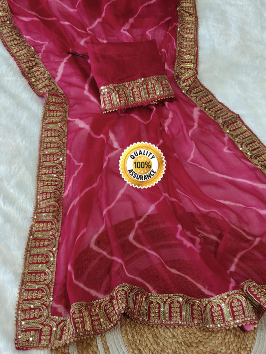 Kayatri New Designer Leheriya Style Saree