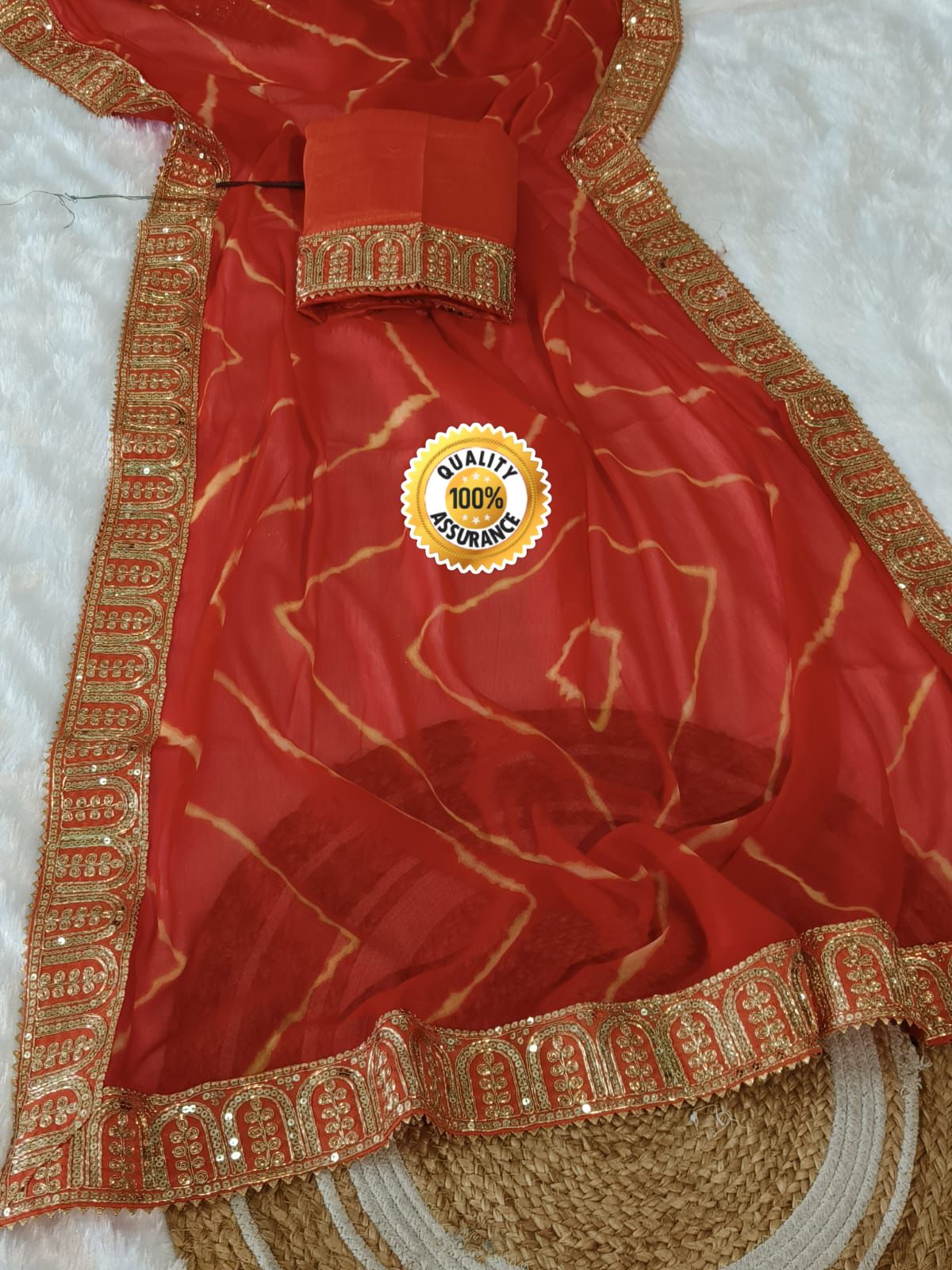 Kayatri New Designer Leheriya Style Saree