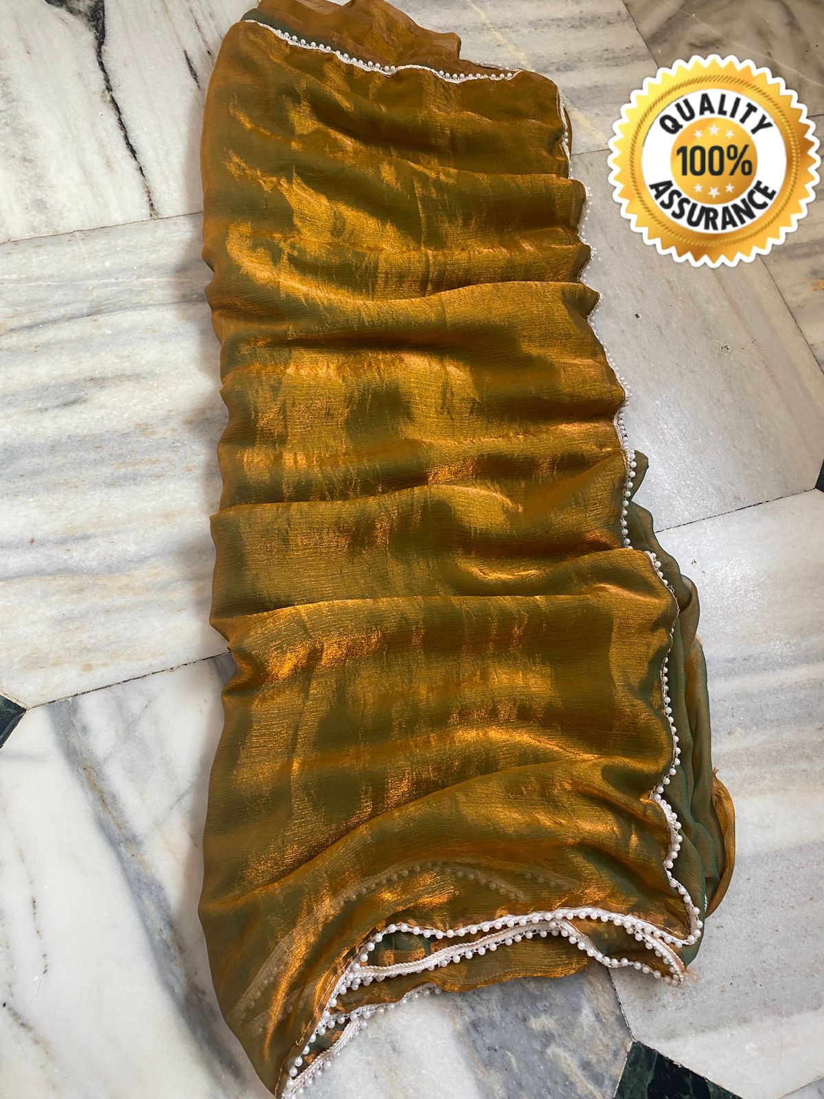 Kayatri New Fancy Chiffon Silk Moti Work Saree