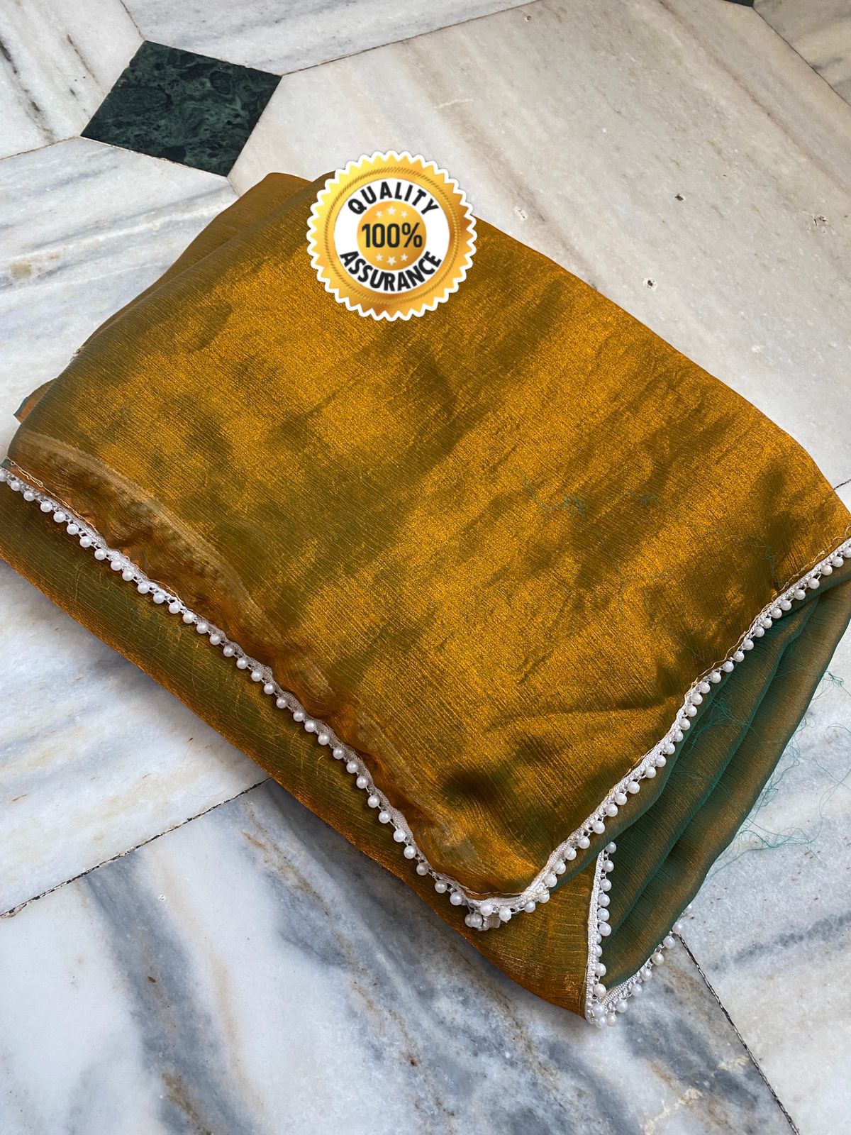 Kayatri New Fancy Chiffon Silk Moti Work Saree