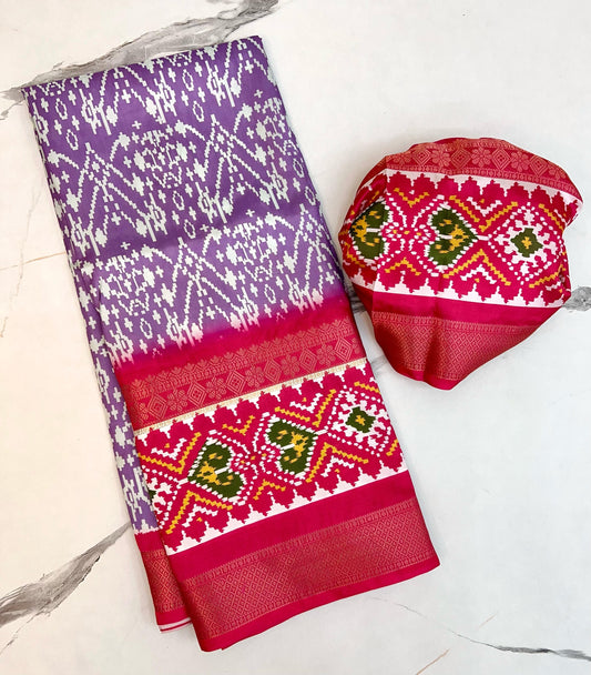 Kayatri New Pure Soft Lichi Silk Kalamkari Print Saree