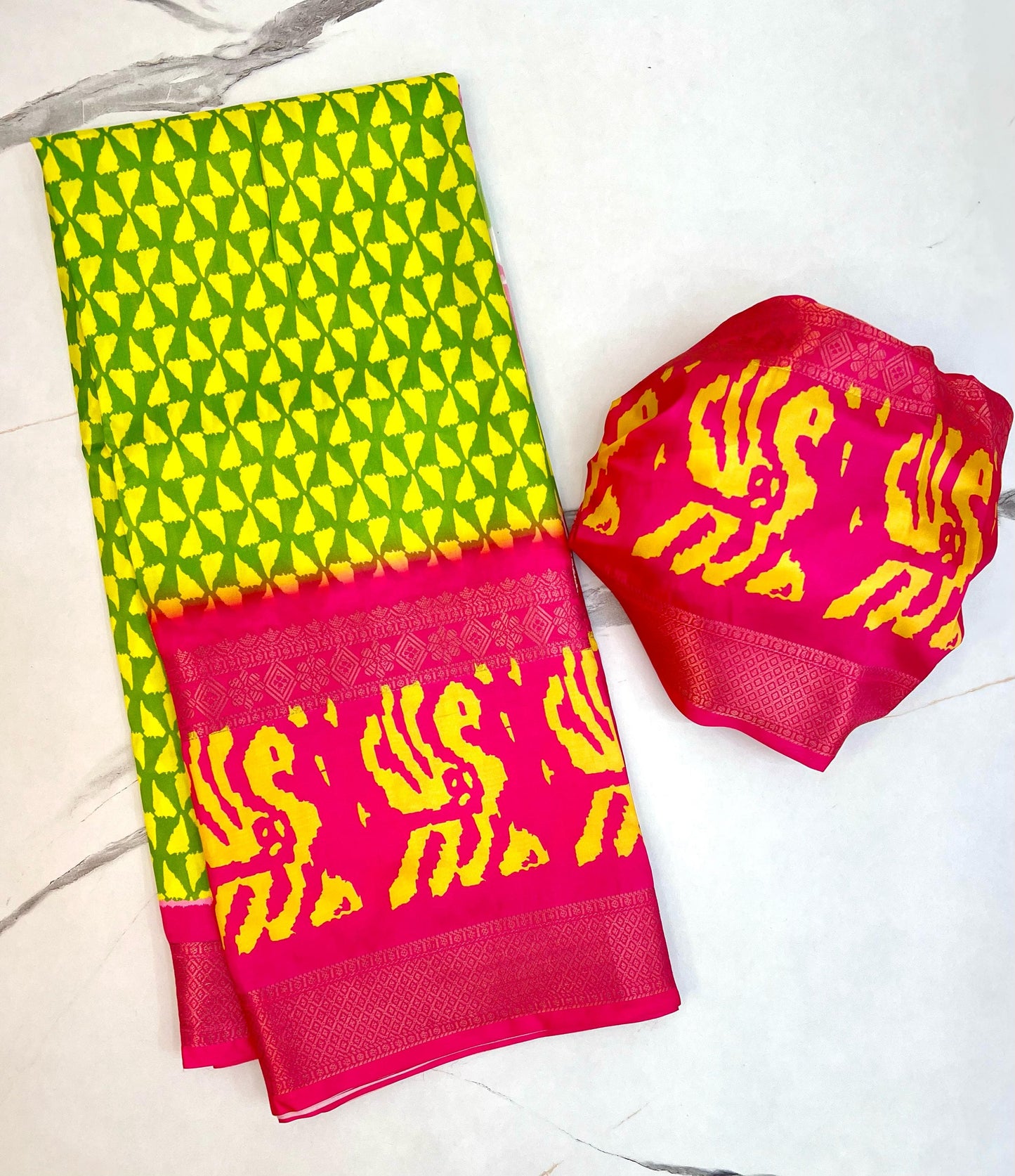 Kayatri New Pure Soft Lichi Silk Kalamkari Print Saree