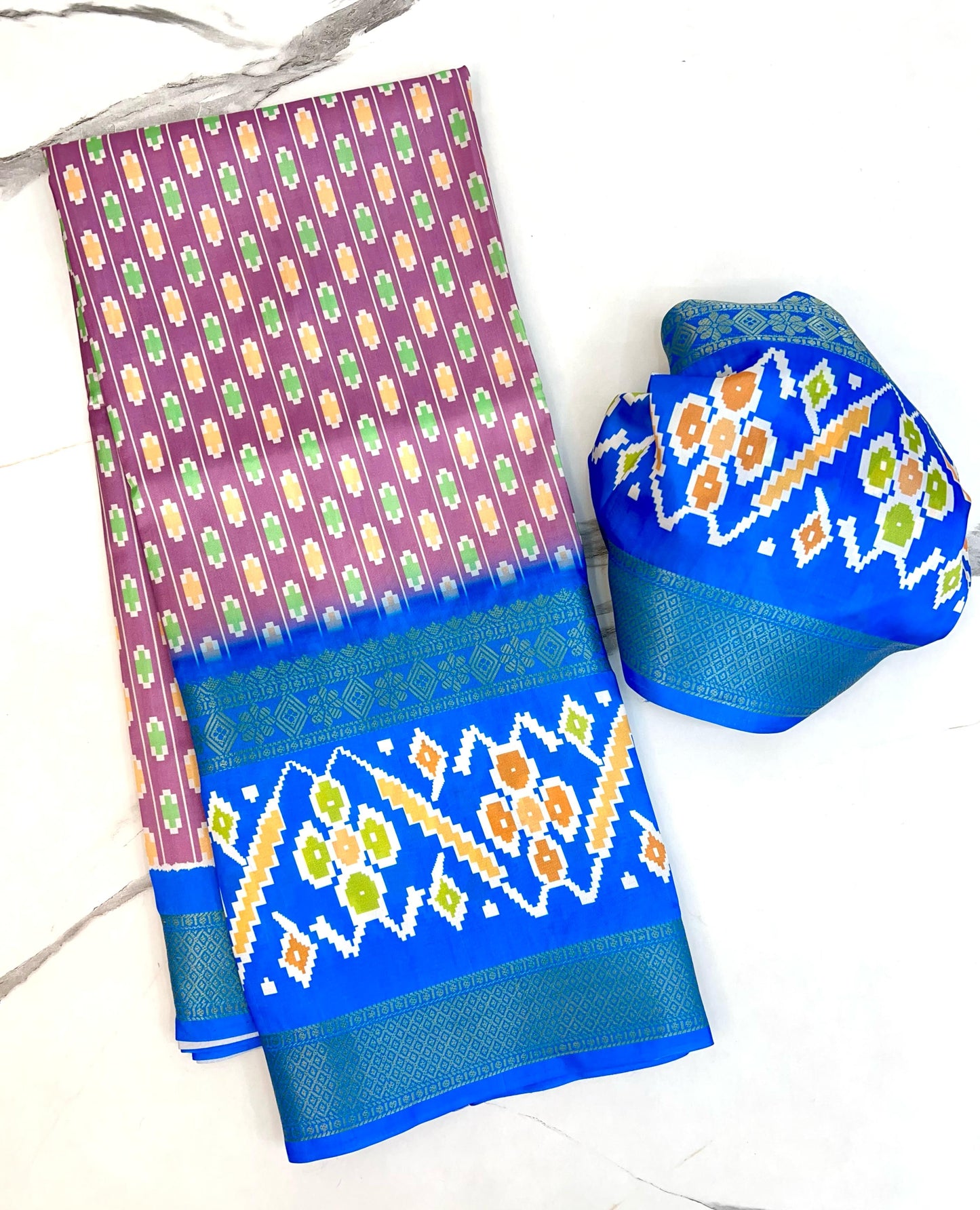 Kayatri New Pure Soft Lichi Silk Kalamkari Print Saree
