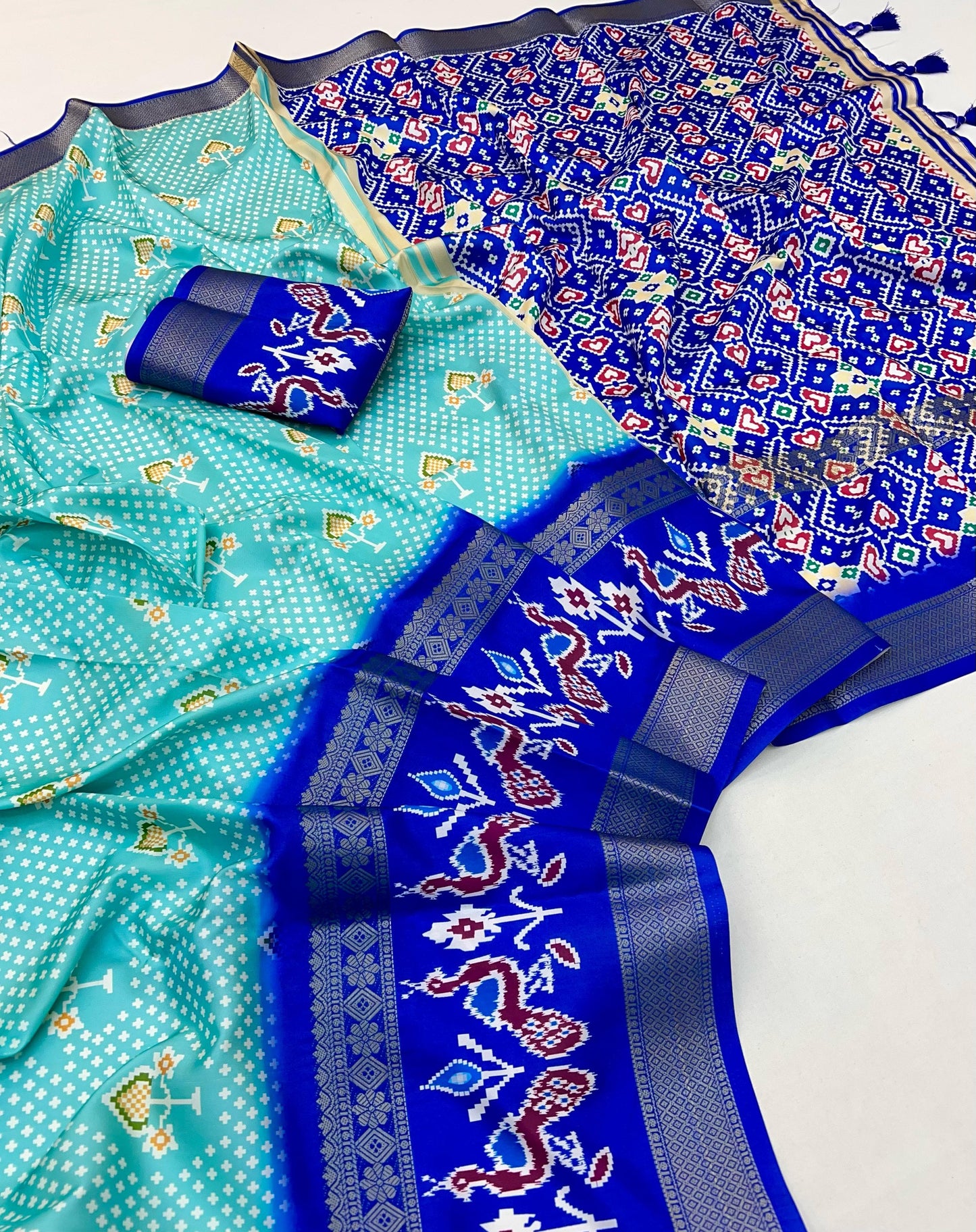 Kayatri New Pure Soft Lichi Silk Kalamkari Print Saree