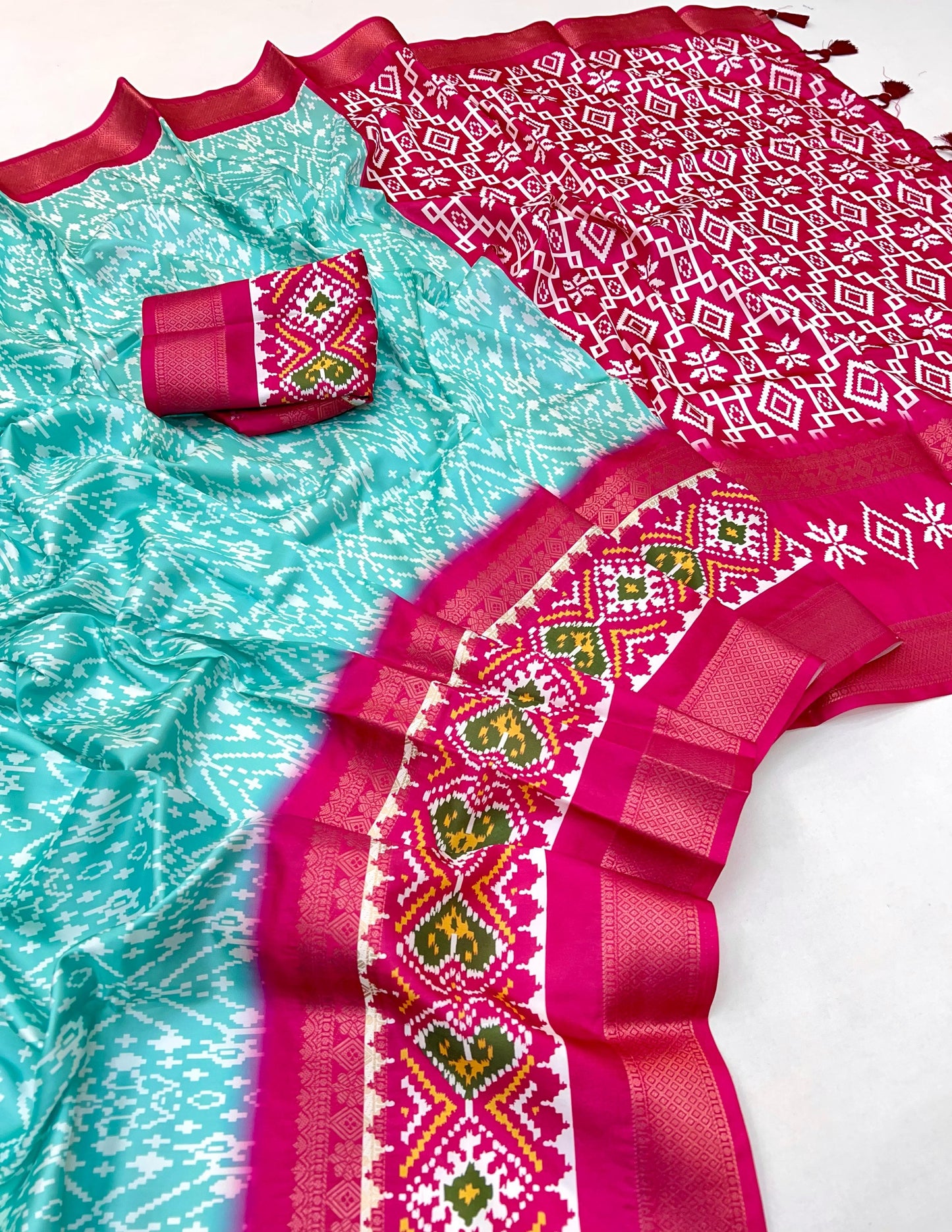 Kayatri New Pure Soft Lichi Silk Kalamkari Print Saree