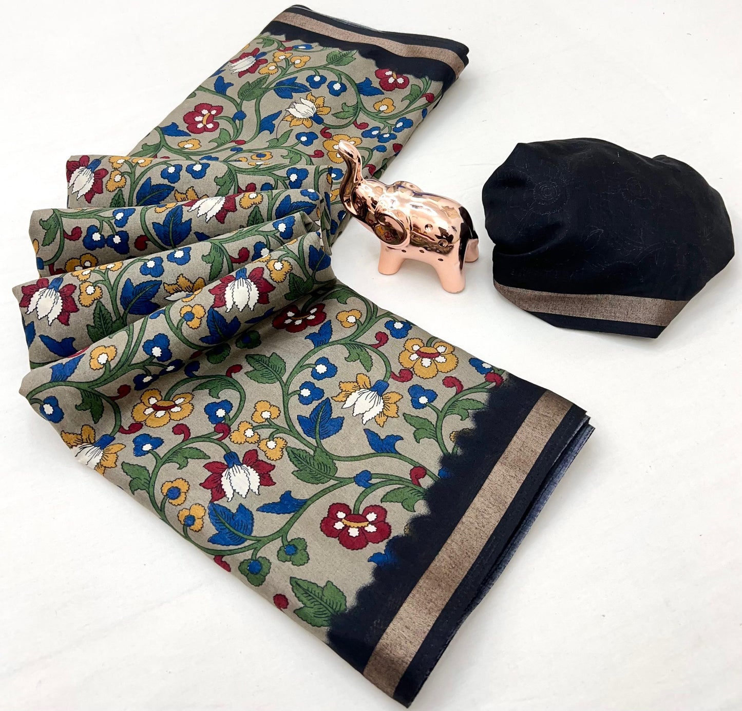 Kayatri New Cotton Silk Bandhani Print Saree