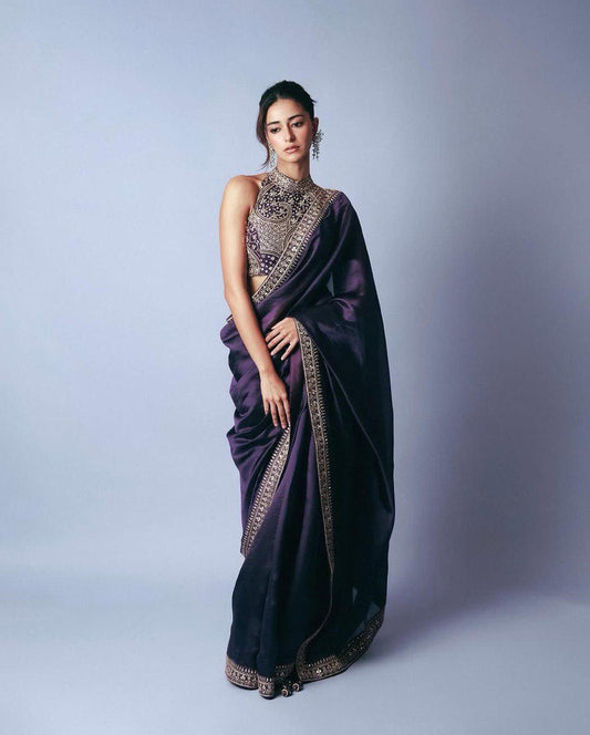 Kayatri New Jimmy Choo Sattin Coding Zari Saree