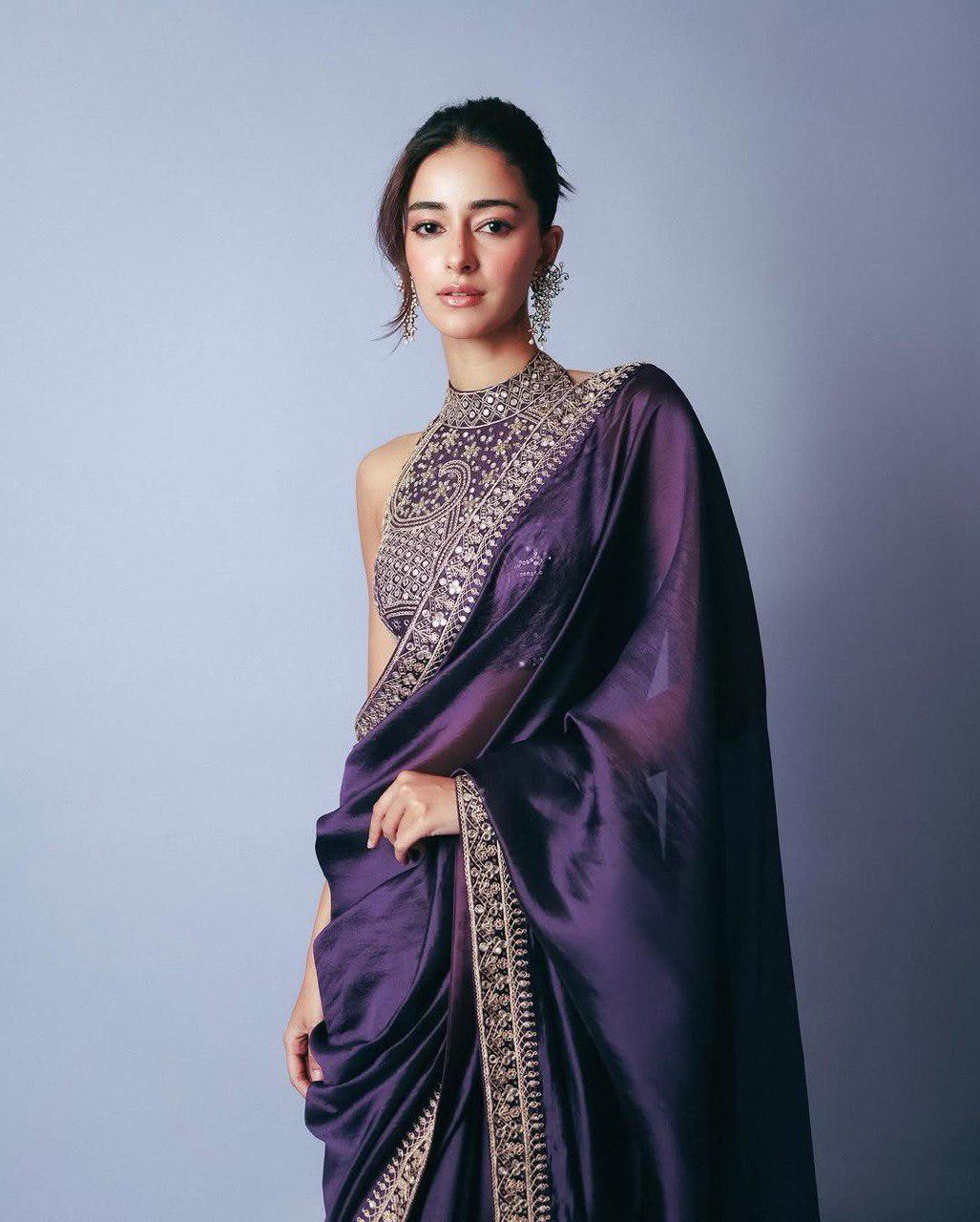 Kayatri New Jimmy Choo Sattin Coding Zari Saree