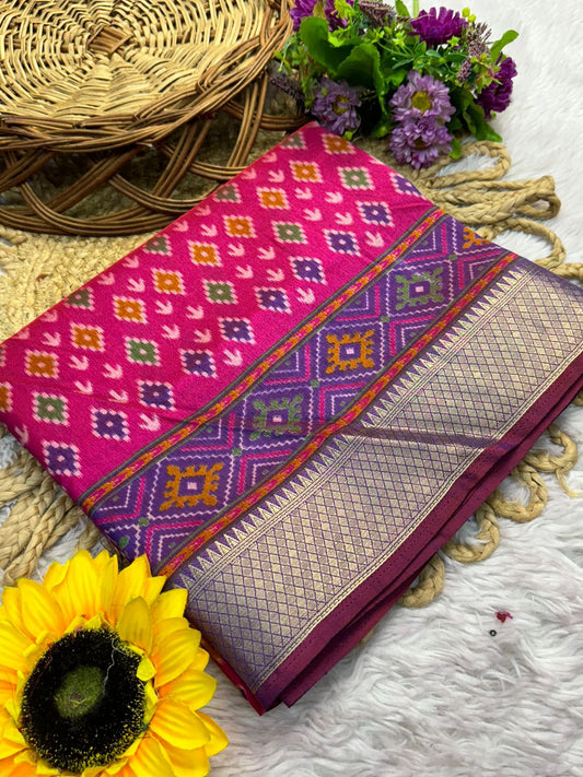 Kayatri New Semi Dola Silk Patola Style Saree