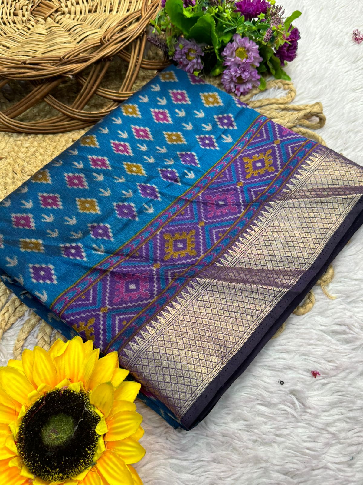 Kayatri New Semi Dola Silk Patola Style Saree