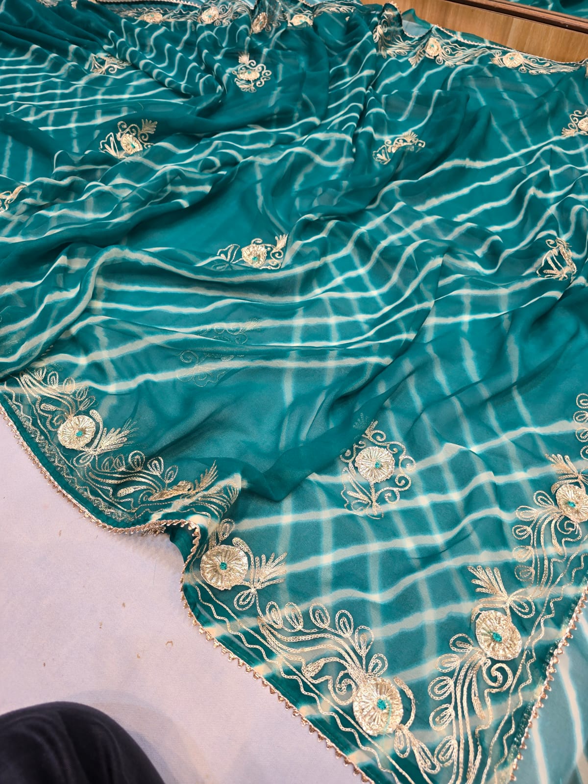 Kayatri New Light Weight Chiffon Leheriya Saree