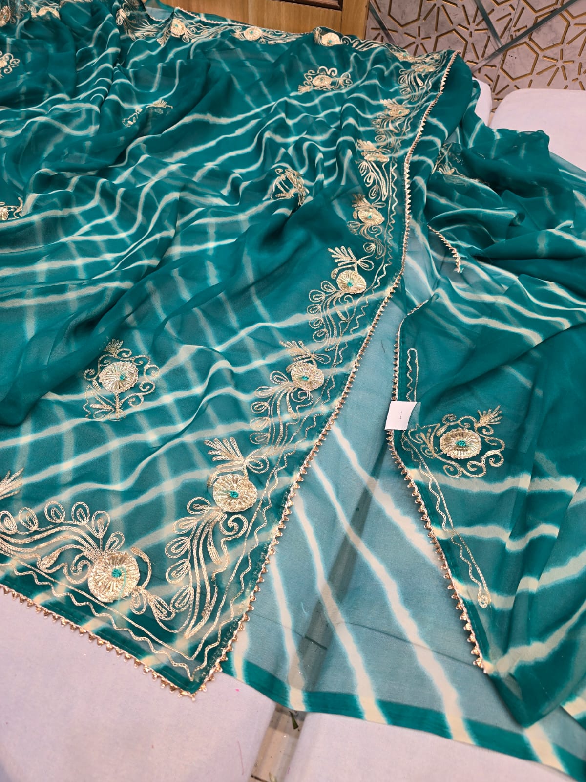 Kayatri New Light Weight Chiffon Leheriya Saree
