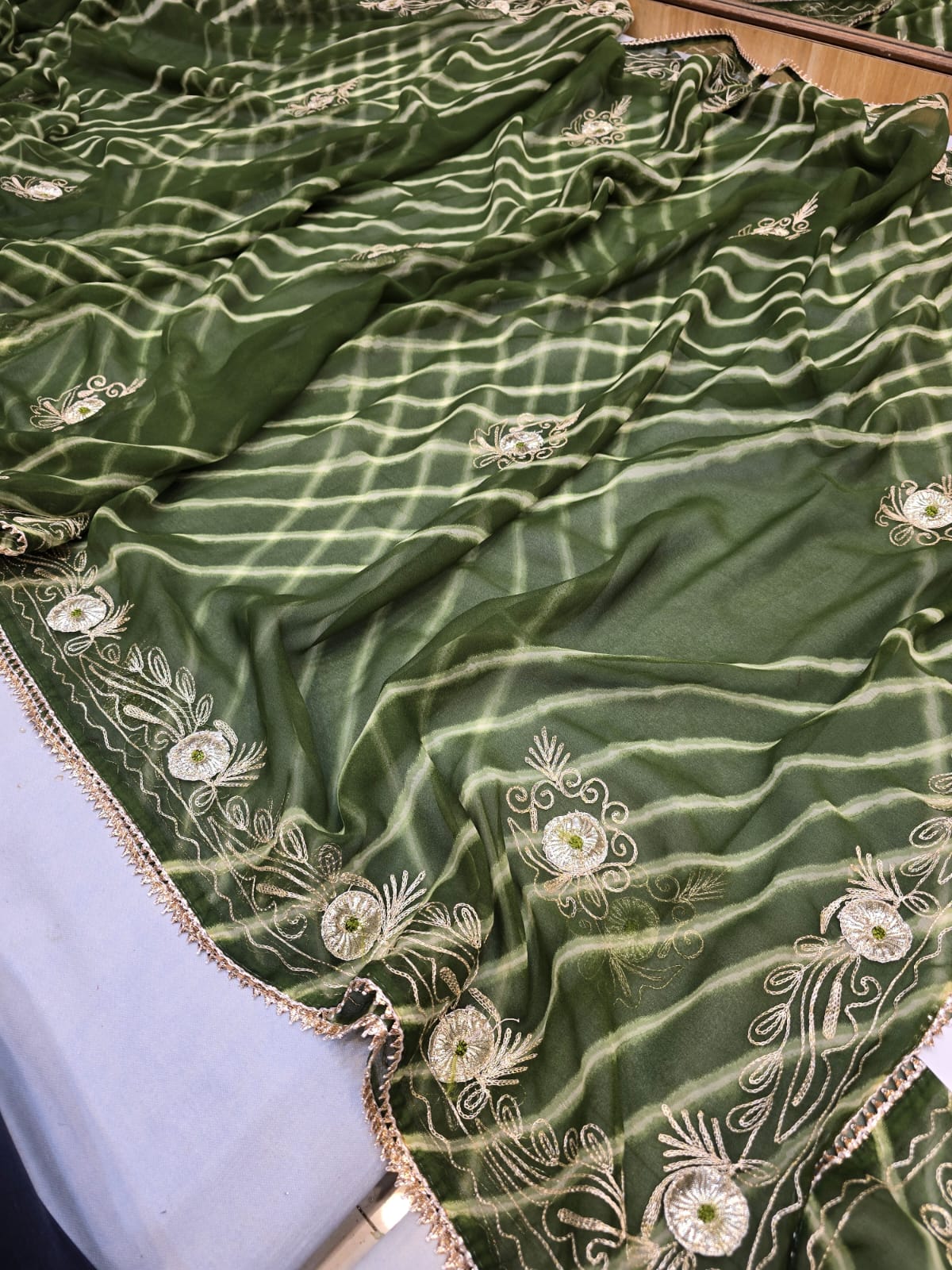 Kayatri New Light Weight Chiffon Leheriya Saree