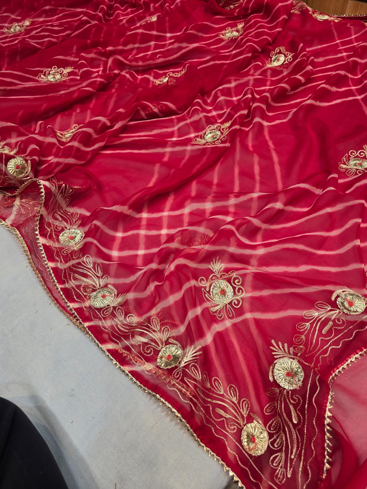 Kayatri New Light Weight Chiffon Leheriya Saree