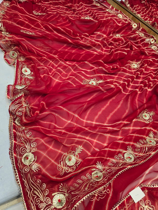 Kayatri New Light Weight Chiffon Leheriya Saree