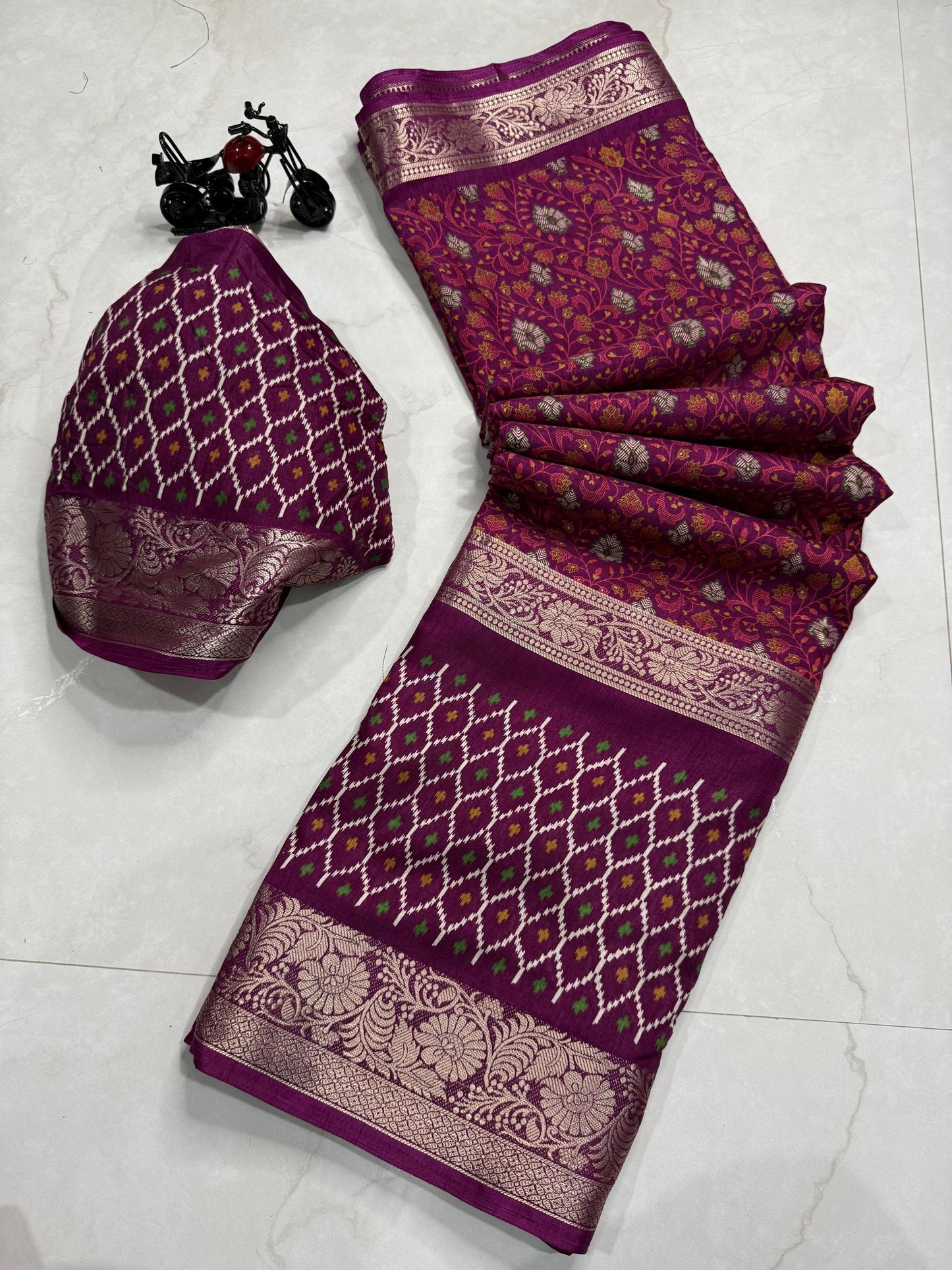 Kayatri New Pure Dola Silk Bandhani Style Saree