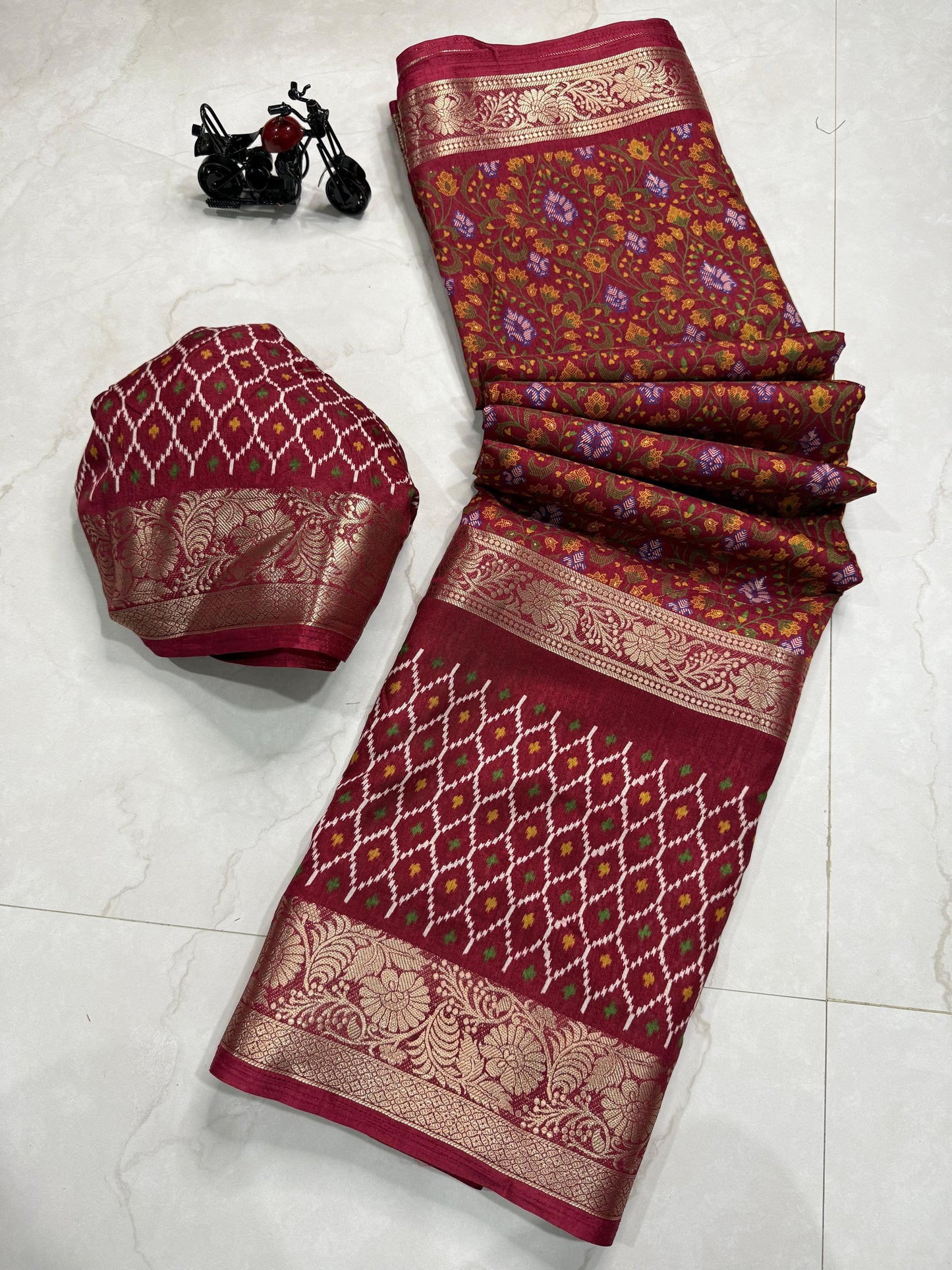 Kayatri New Pure Dola Silk Bandhani Style Saree
