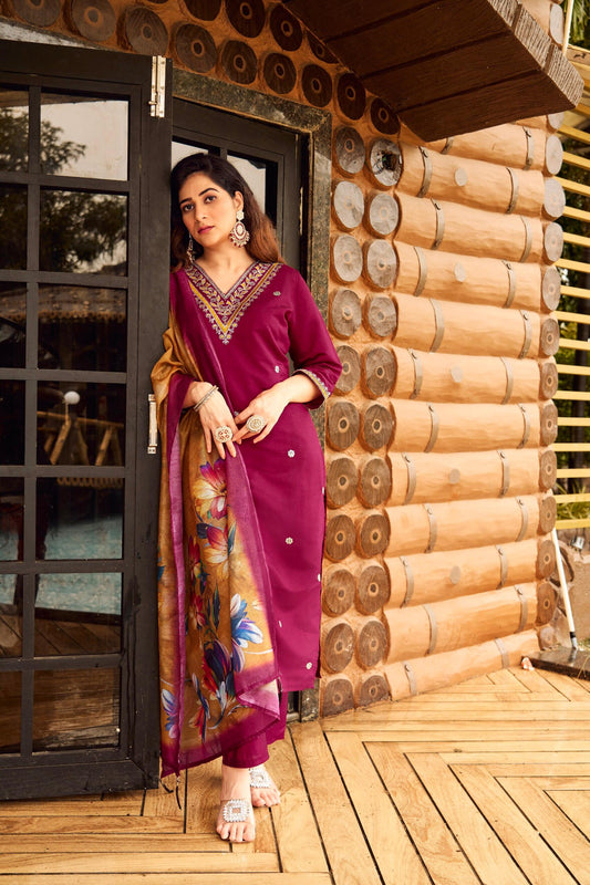 Kayatri New Designer Roman Silk Digital Print Dupatta Suit