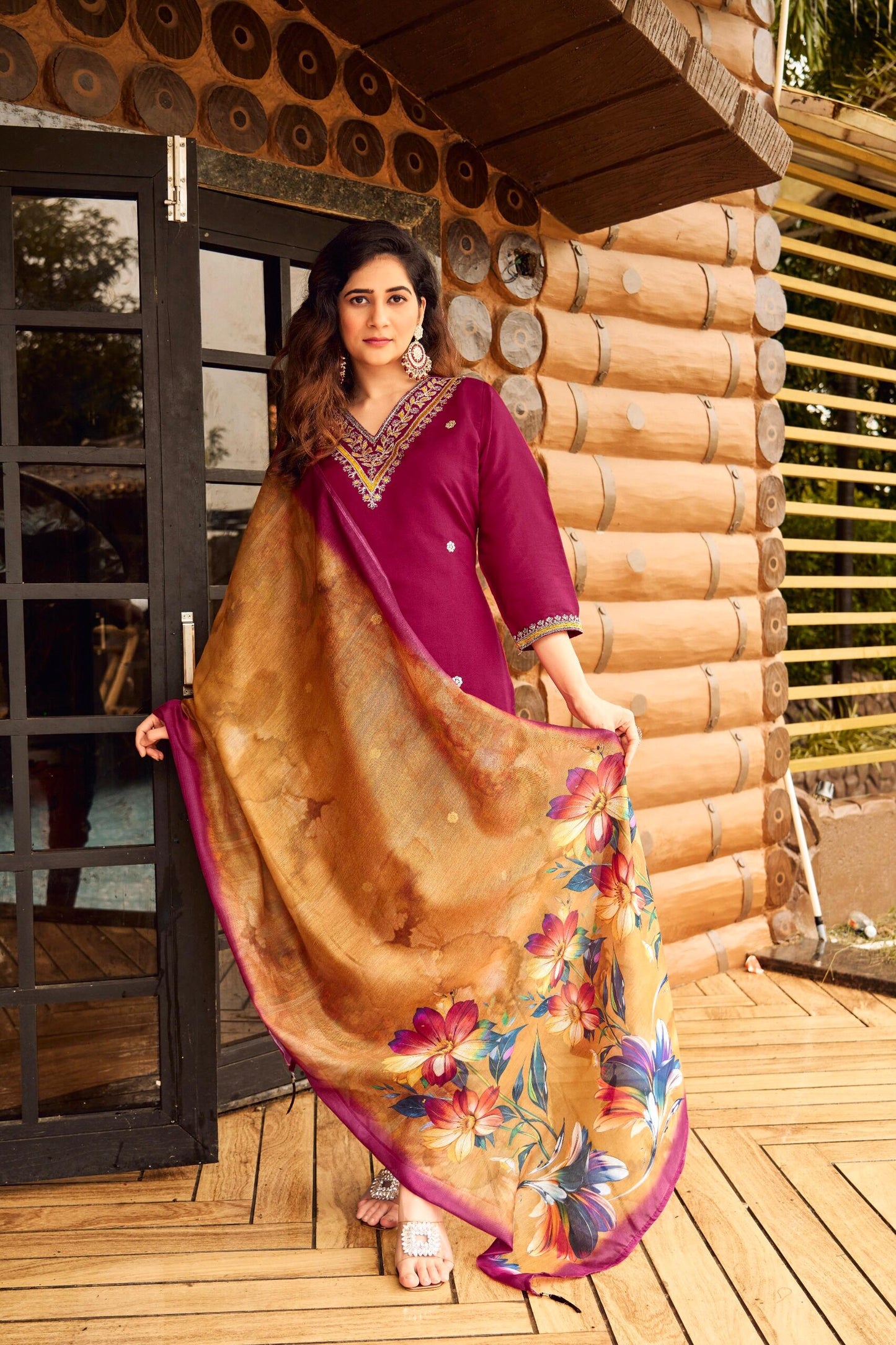 Kayatri New Designer Roman Silk Digital Print Dupatta Suit