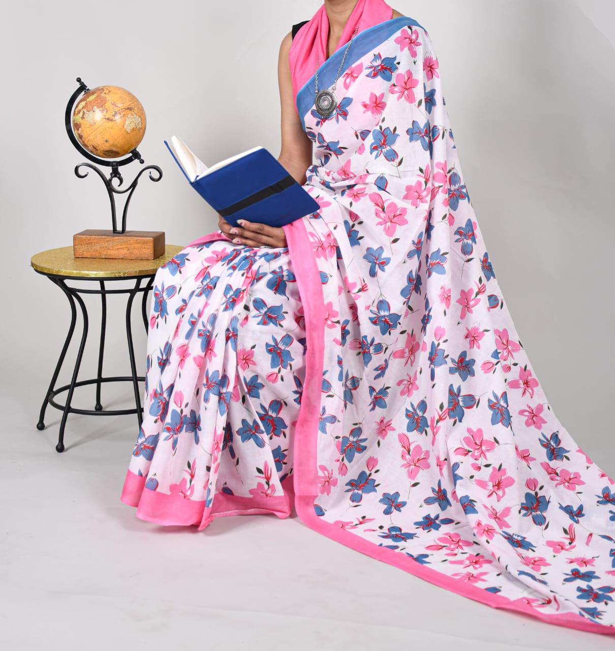 Kayatri New Soft Pure Cotton Printed Saree