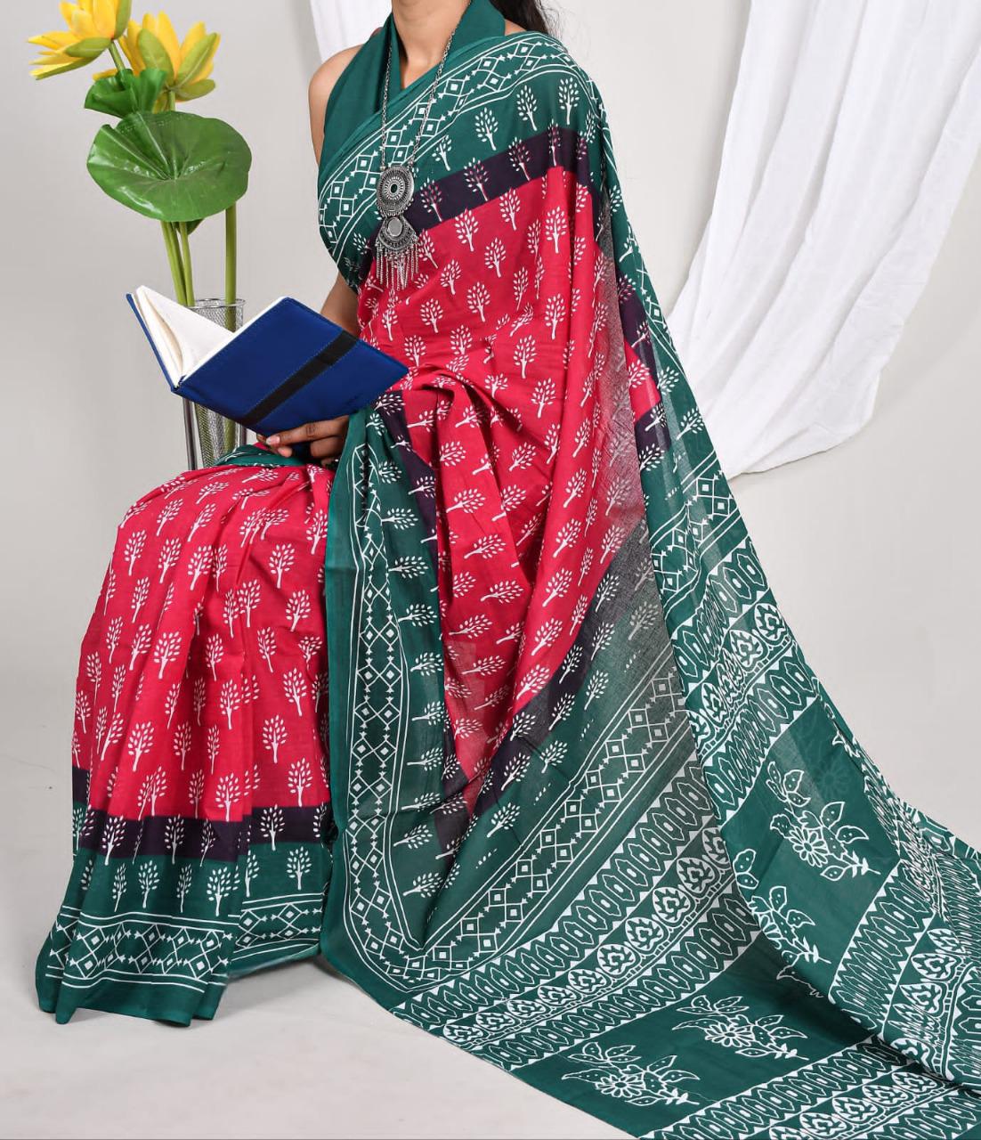 Kayatri New Soft Pure Cotton Printed Saree
