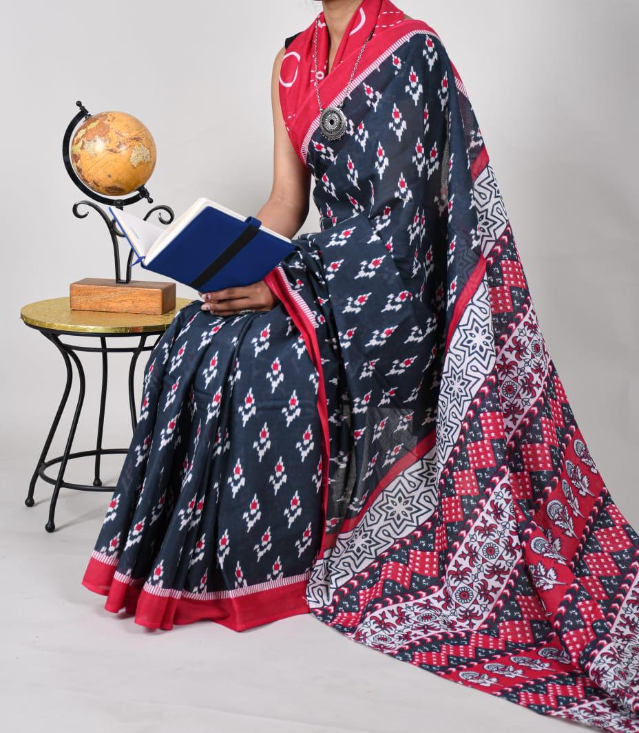 Kayatri New Soft Pure Cotton Printed Saree