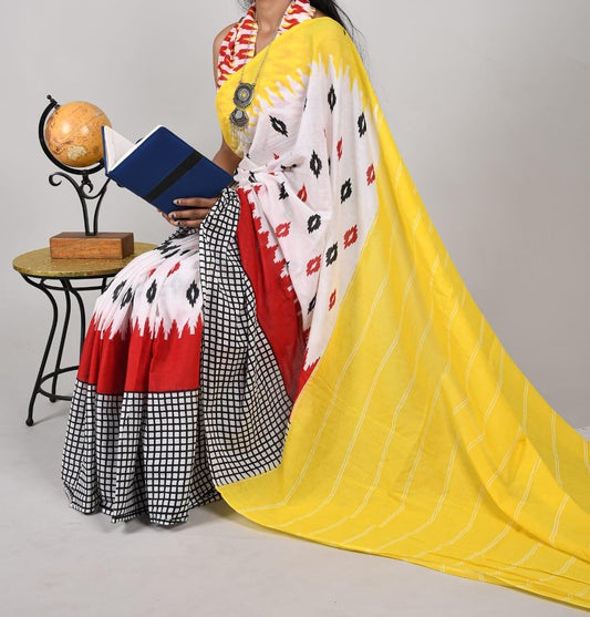 Kayatri New Soft Pure Cotton Printed Saree
