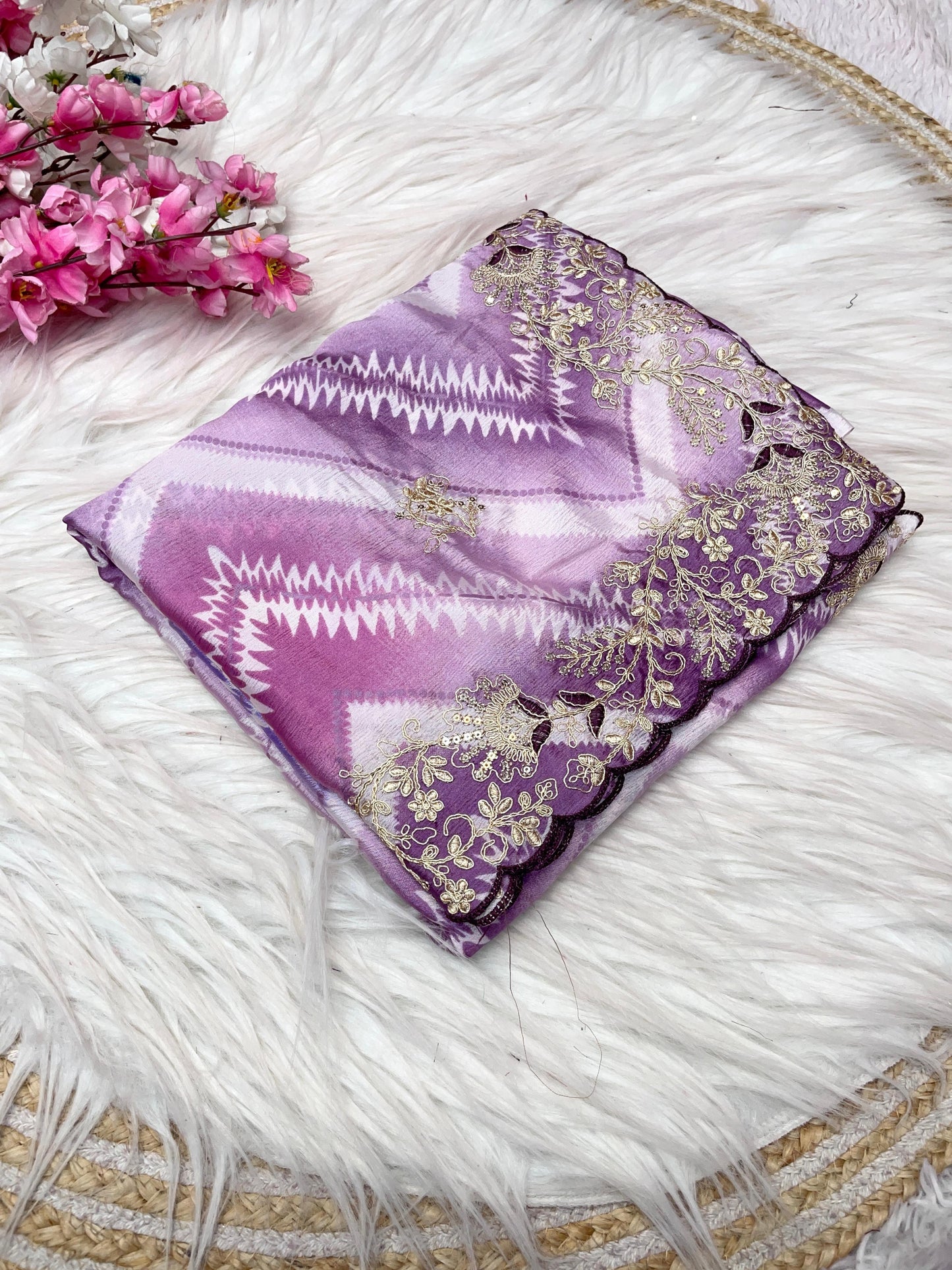 Kayatri New Chinon Print Designer Saree