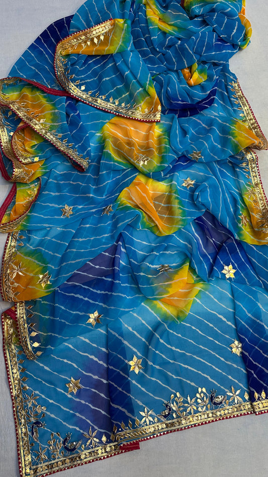 Kayatri New Designer Leheriya Style Saree