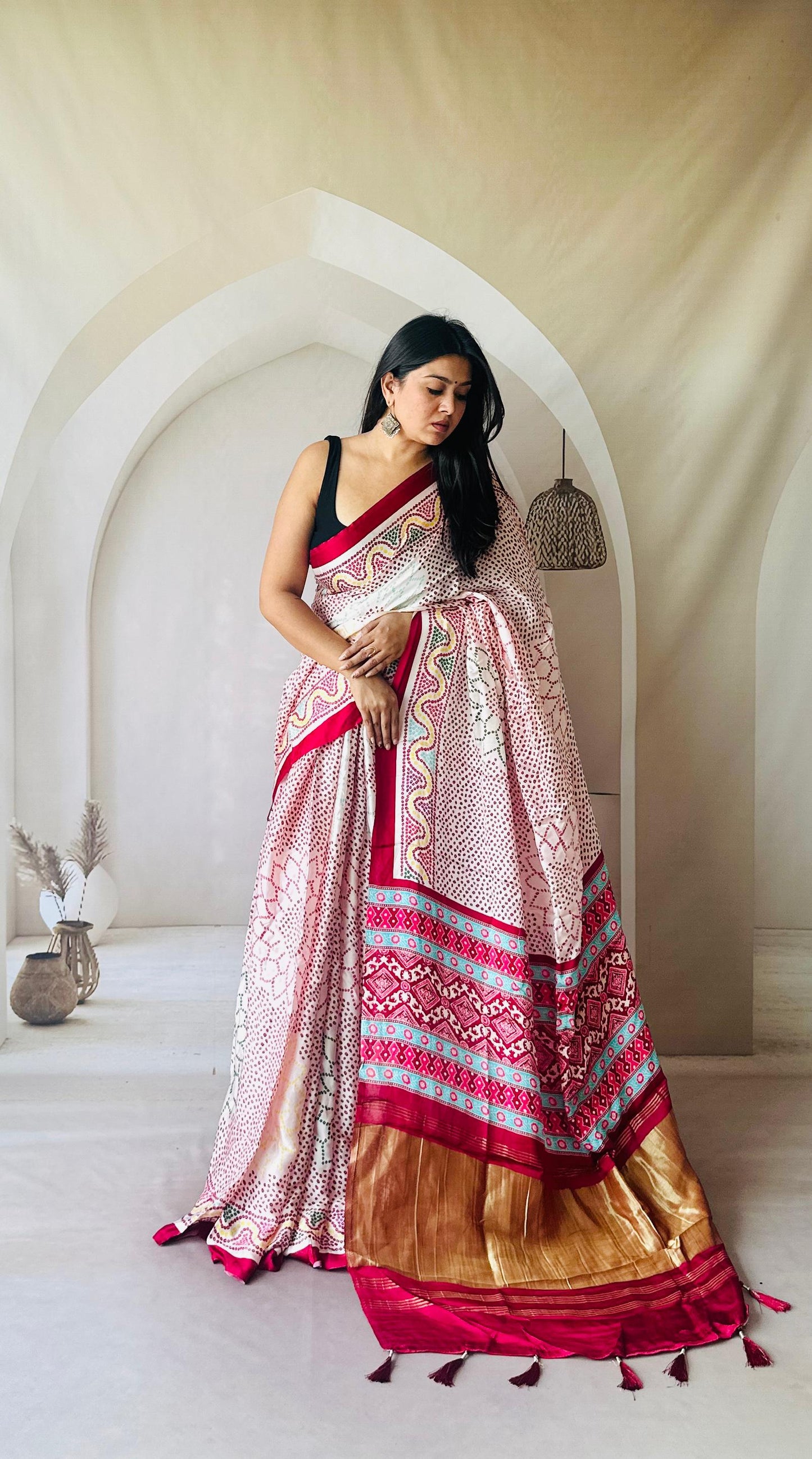 Kayatri New Pure Gaji Silk Bandhej Print Saree