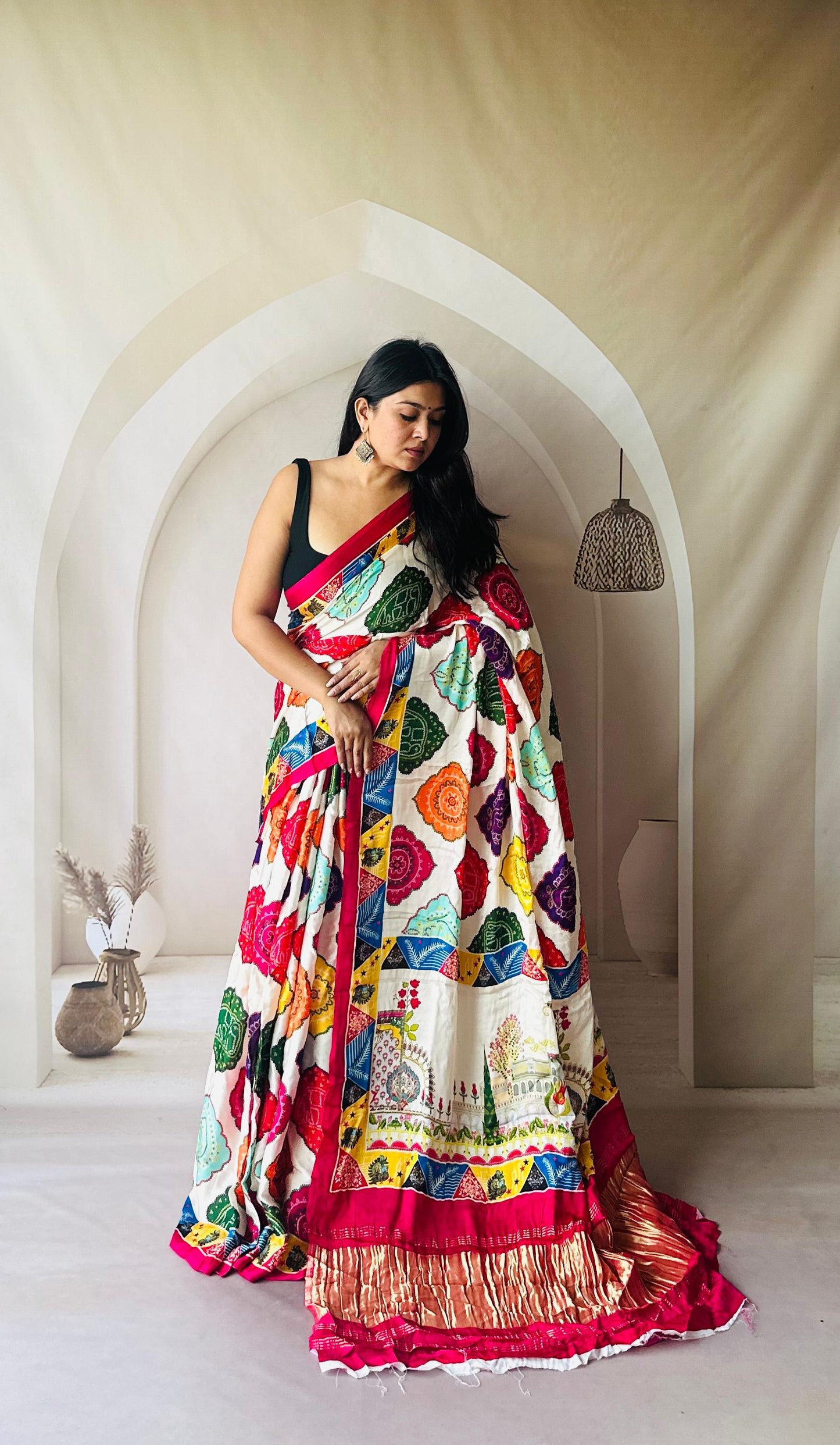 Kayatri New Pure Gaji Silk Bandhej Print Saree