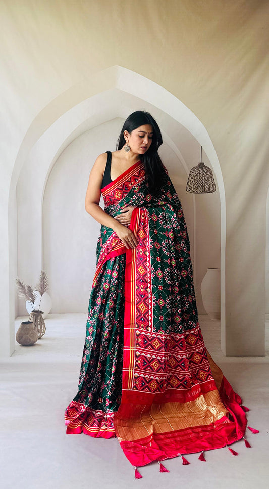 Kayatri New Pure Gaji Silk Bandhej Print Saree