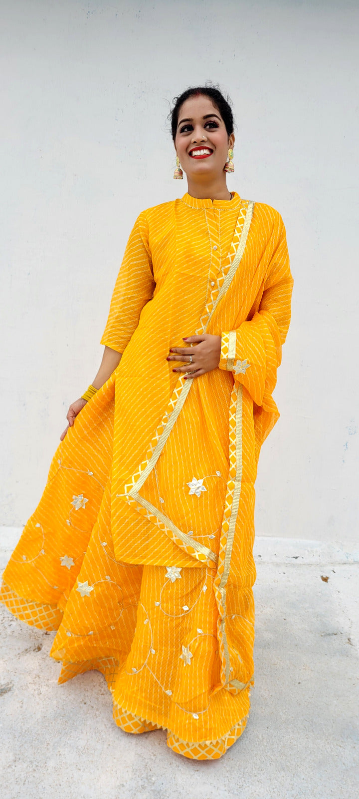 Kayatri New Rajasthani Bandhej Ghatchola Lehenga Set