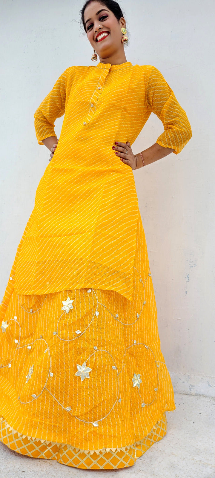 Kayatri New Rajasthani Bandhej Ghatchola Lehenga Set