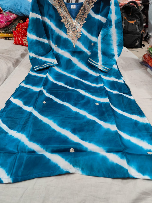 Kayatri New Traditional Leheriya Kurtis