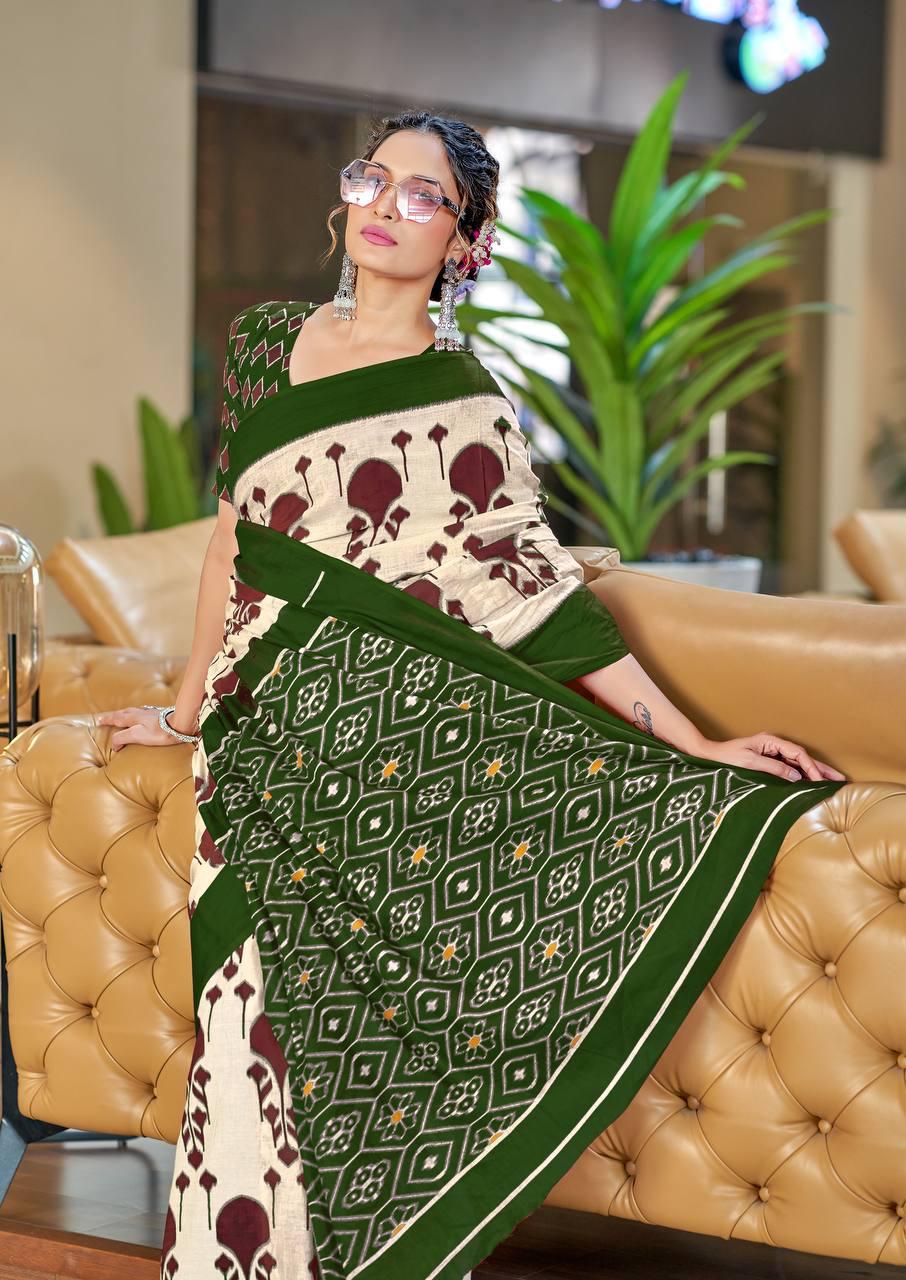 Kayatri New Soft Pure Cotton Printed Saree
