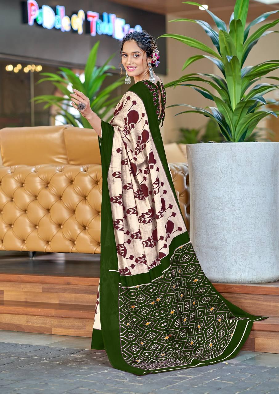 Kayatri New Soft Pure Cotton Printed Saree