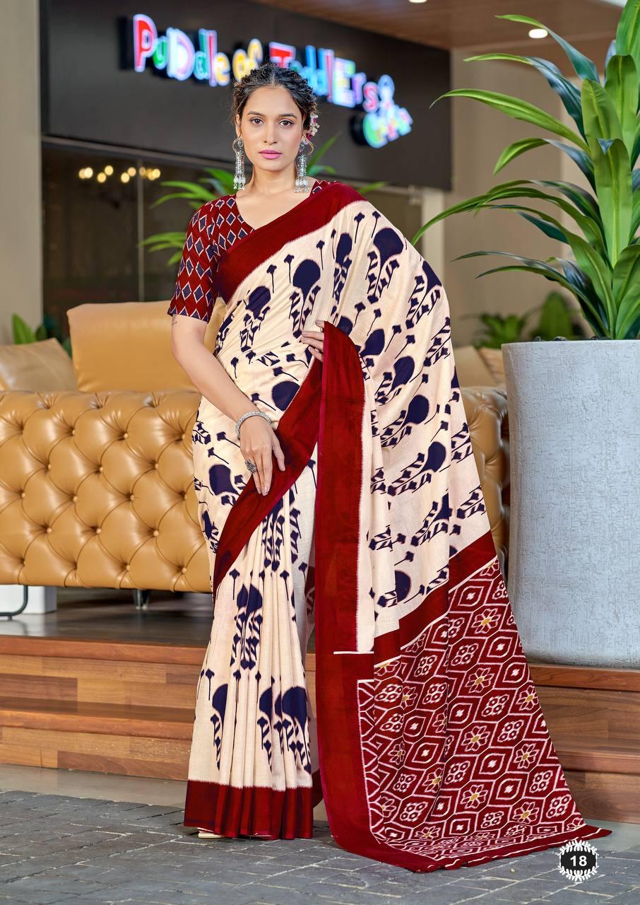 Kayatri New Soft Pure Cotton Printed Saree