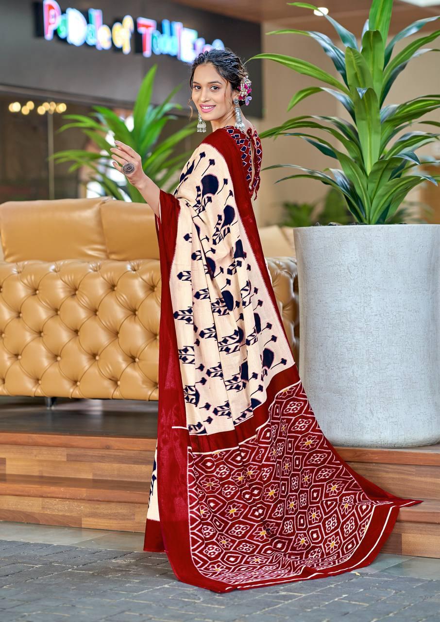 Kayatri New Soft Pure Cotton Printed Saree