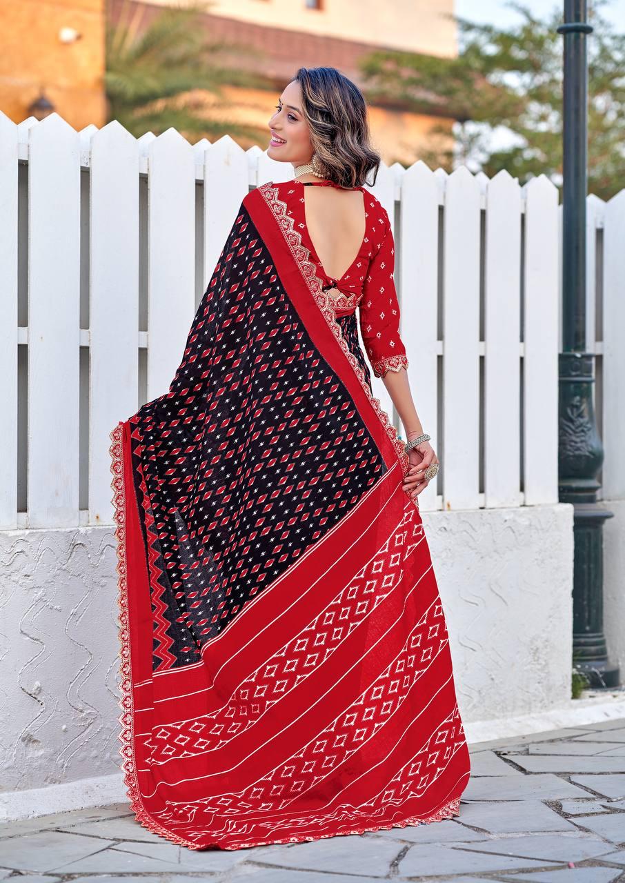 Kayatri New Mulmul Cotton Printed Saree