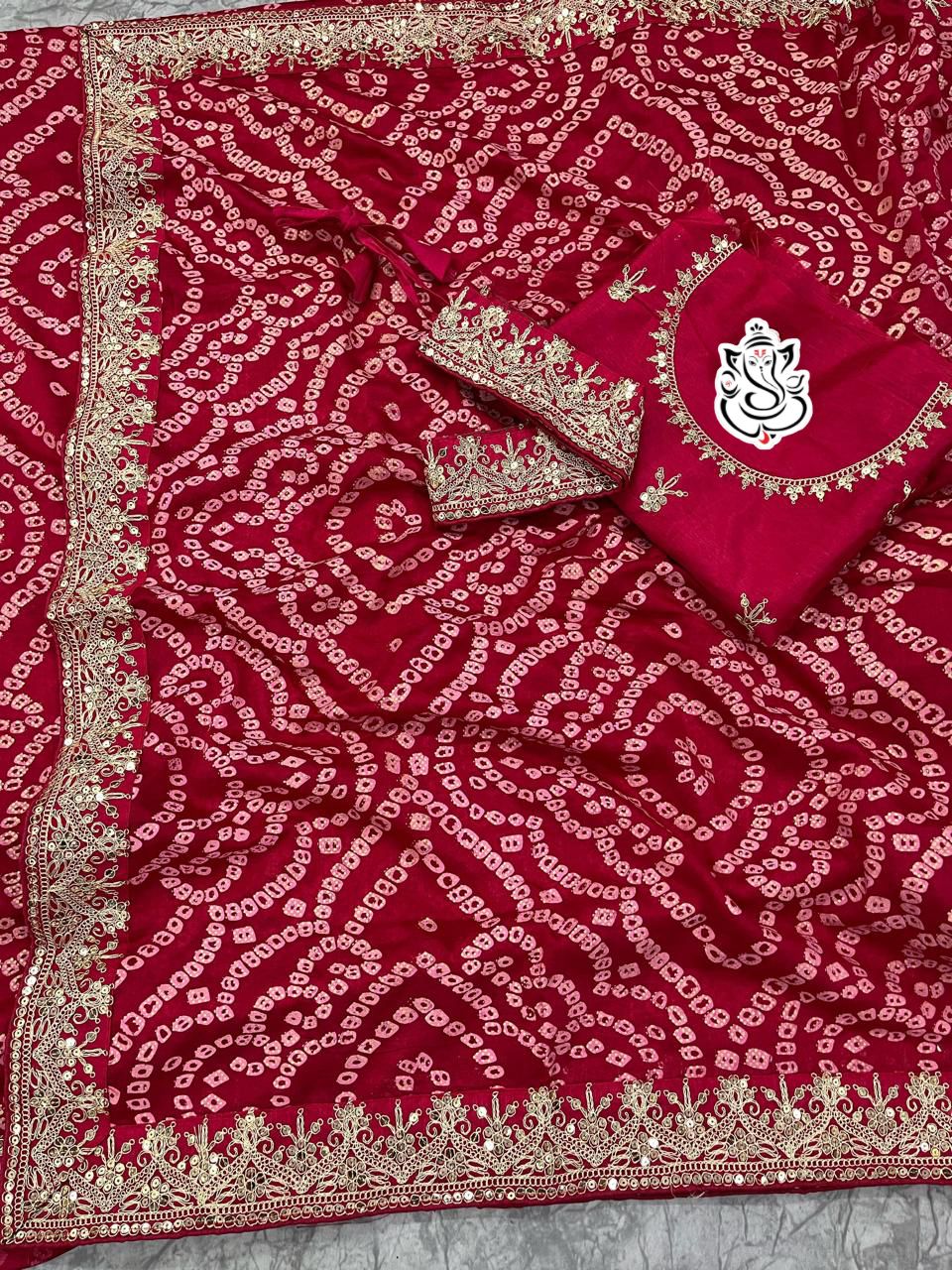 Kayatri New Vichita Khadi Print Sequence Work Saree