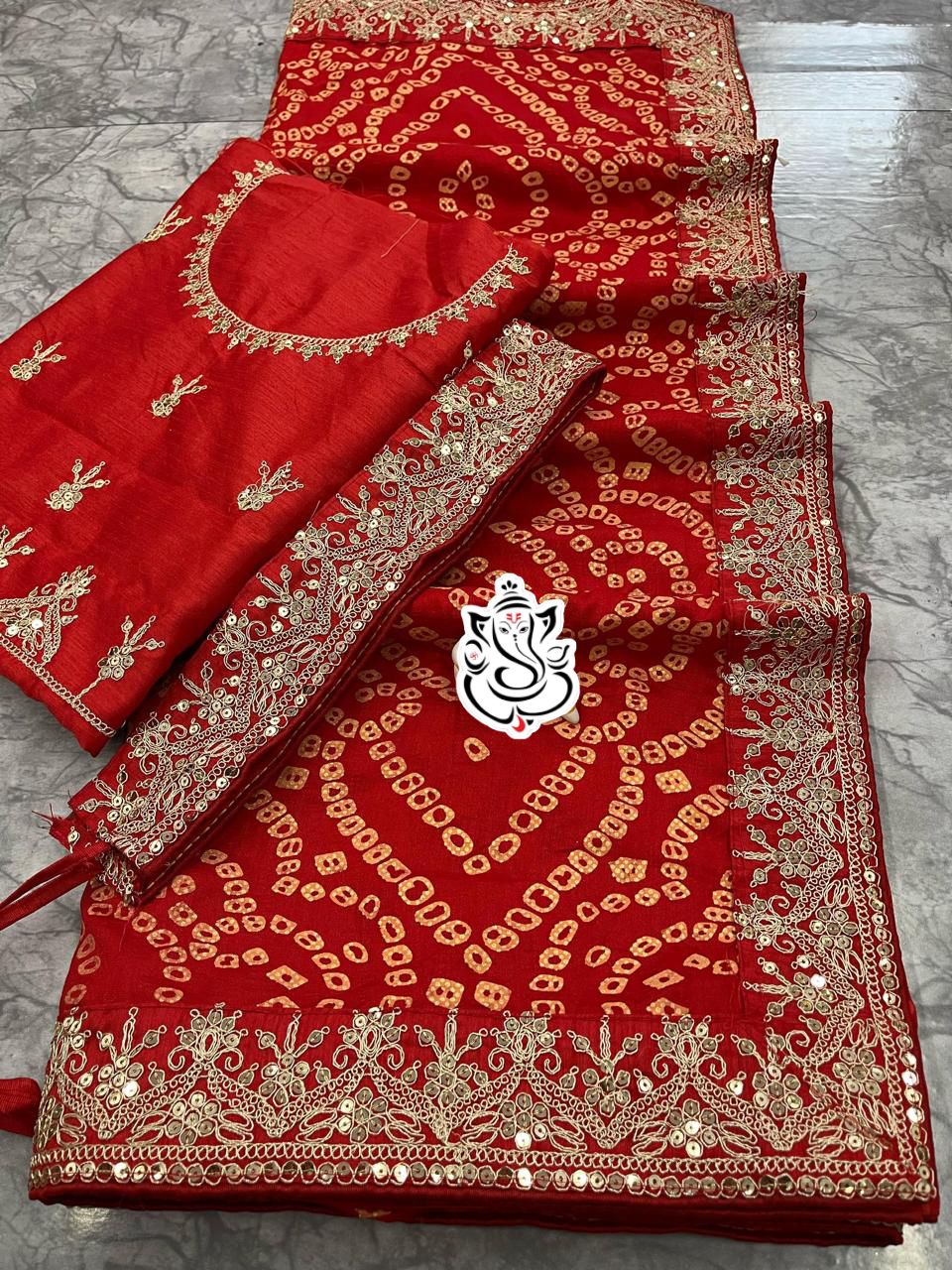 Kayatri New Vichita Khadi Print Sequence Work Saree