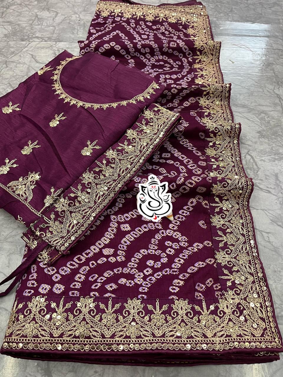 Kayatri New Vichita Khadi Print Sequence Work Saree