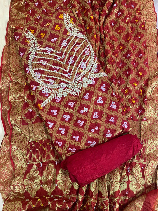 Kayatri New Designer Banarasi Ghadchola Silk Bandhej Suits