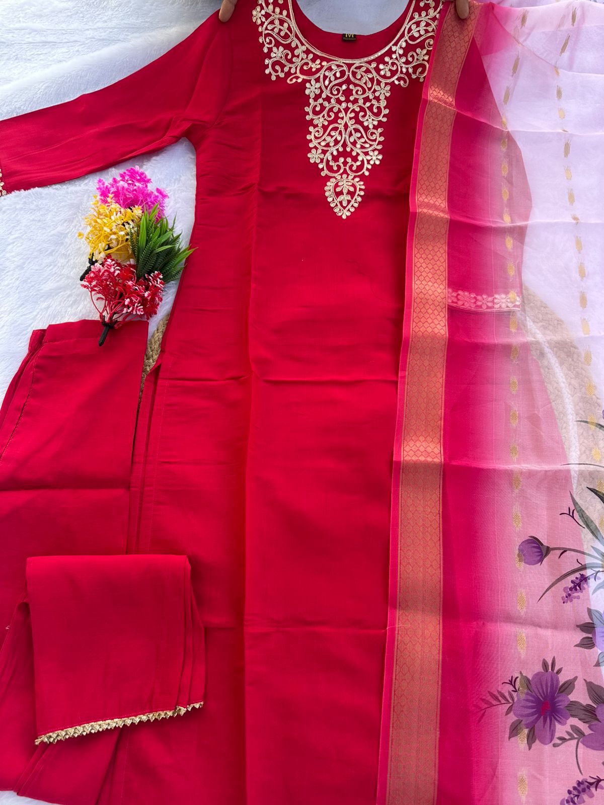 Kayatri New Roman Silk Organza Digital Print Suit