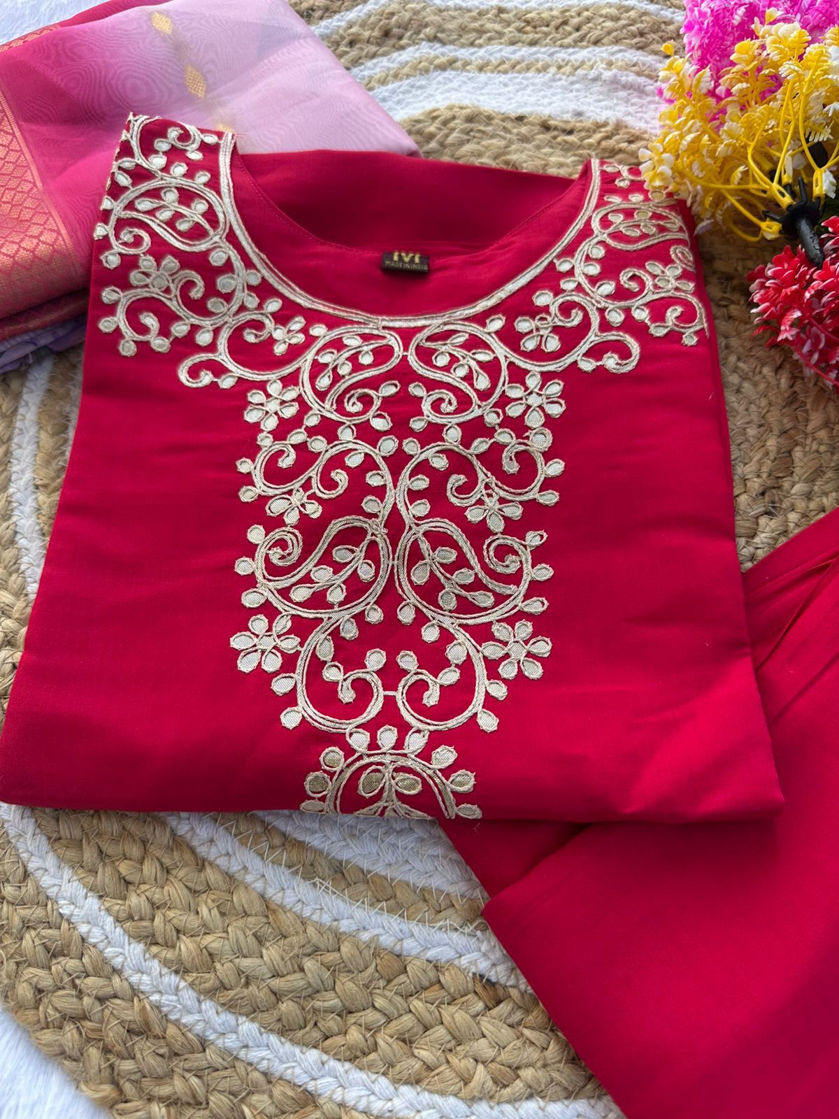 Kayatri New Roman Silk Organza Digital Print Suit